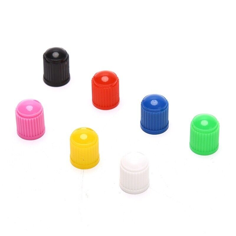 4x Plastic Tyre Valve Dust Caps For Car, Van, Motorcycle, Bmx