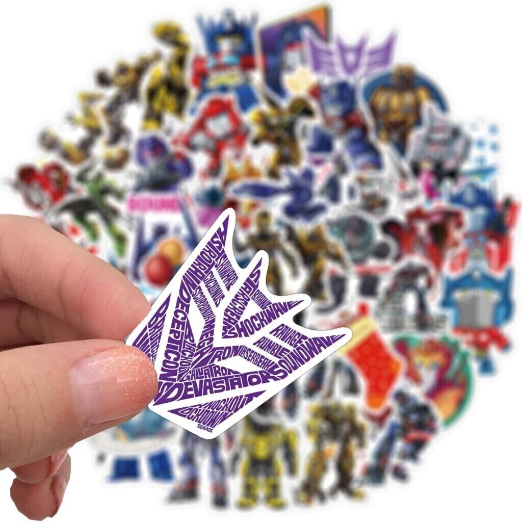 50x Cartoon Stickers Waterproof Skateboard Motorcycle Guitar Autobots Decepticon