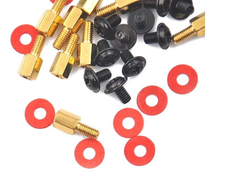 20x 6.5mm Brass Standoff 6-32 M3 PC Motherboard Riser + Screws + Washers