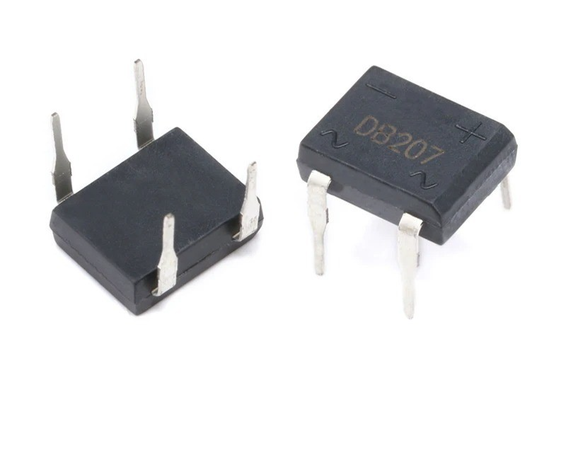 1x DB207 Bridge Rectifier DIP4 1000V 2A DB207S Power Diode Rectifiers Electronic