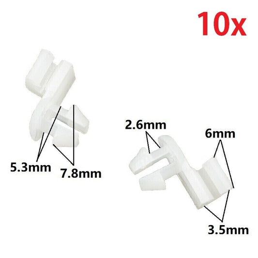 10x Car Door Plastic Round Head Lock Rod Clips Wire Retainer Rivet Clip Fastener