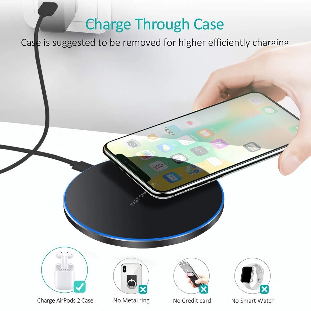 30W Wireless Charger USB C Fast Charging Pad Station for Iphone Samsung Xiaomi