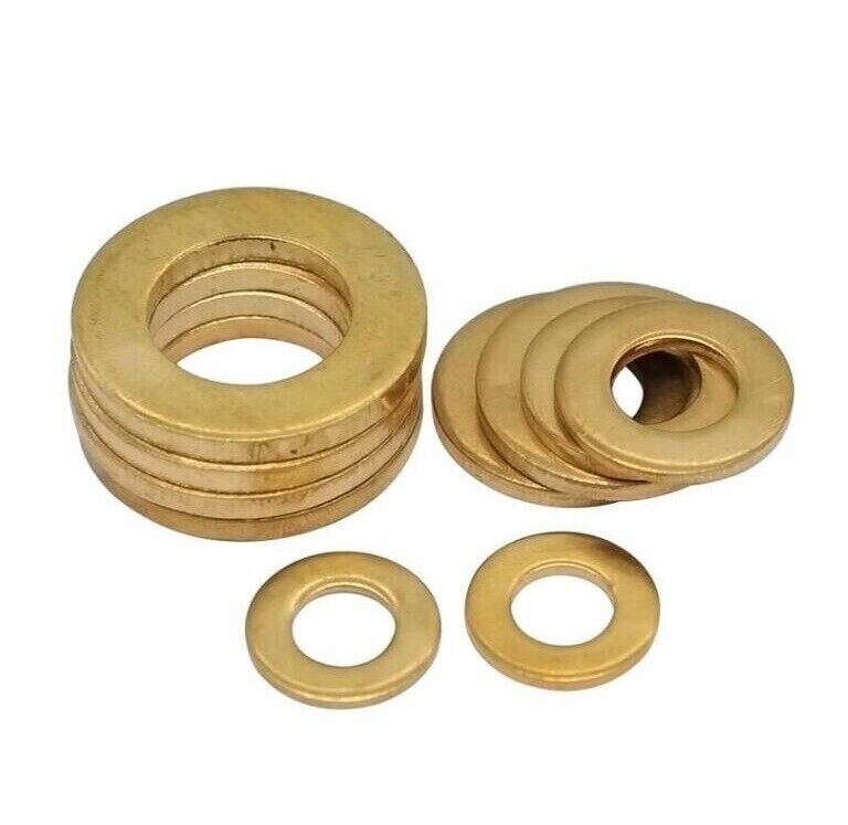 Flat Brass Washers Solid DIN125 M2 M2.5 M3 M4 M5 M6 M8 M12