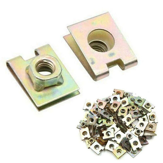 Spire Clips U Chimney Clips Retaining M6 Fasteners Auto Car Panel Fender