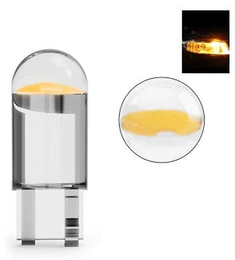 T10 W5W 501 LED Push in Bulb Side Light Interior Light License Plate (7Colours) 