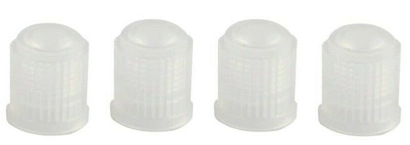 12x Car White Tyre Valve Dust Caps (Car, Van, Motorcycle, Bmx)