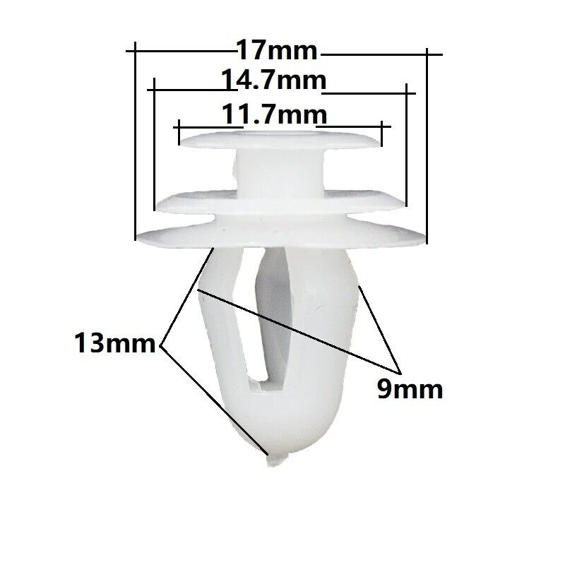 15x 9mm Clips Panel Interior Door Fixing Fastener Auto Clips