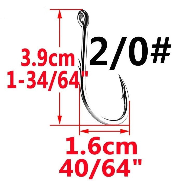 5x High Carbon Steel Fishing Hooks  Sea Worm Carp 10 Different Sizes