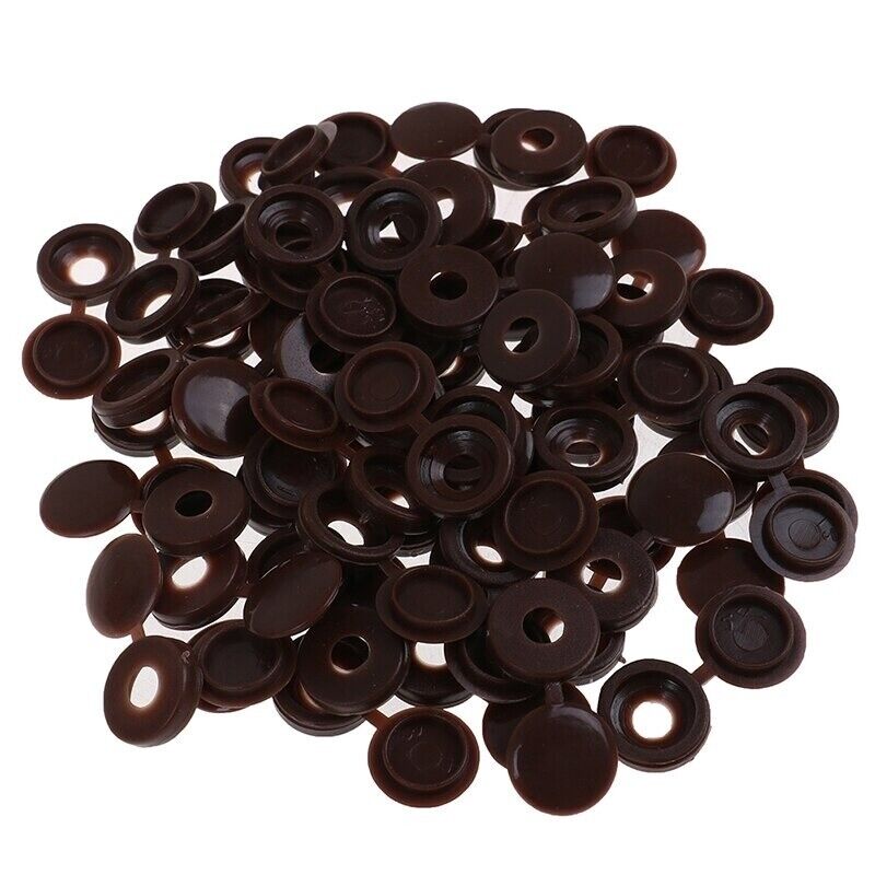 Hinged Screw Cover Fold Plastic Caps Buttons for Car Furniture