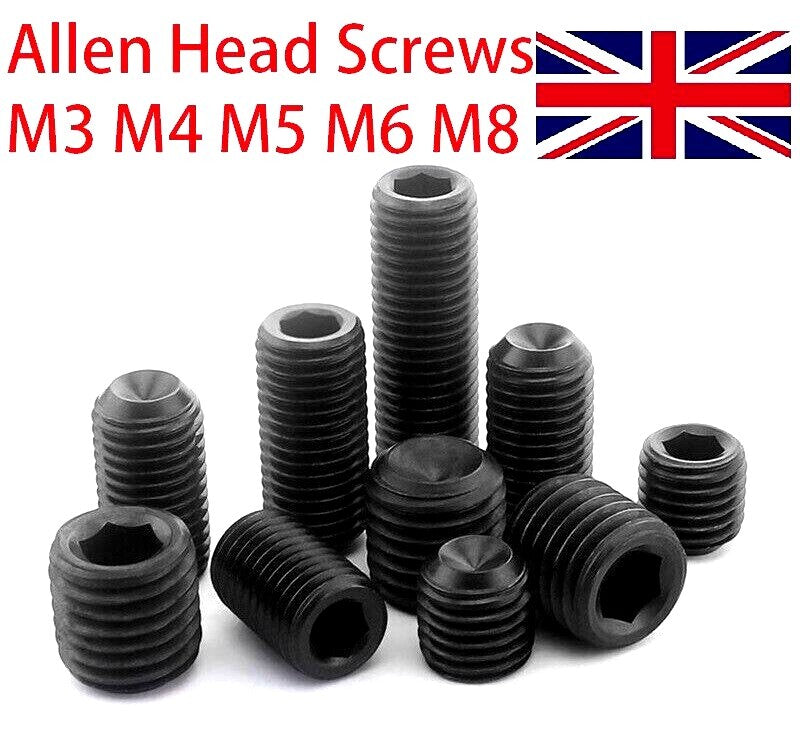 Black Allen Screws M3 M4 M5 M6 M8 Black Small Allen Screws