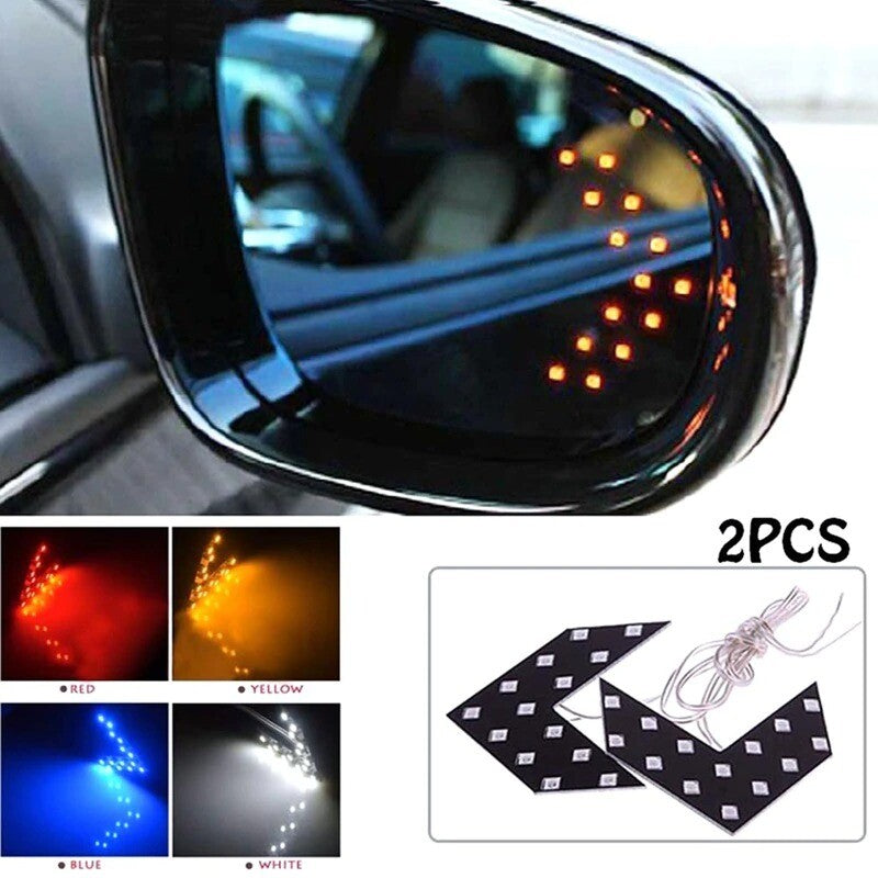 Car Mirror Repeater Turn Signal Rear View (4 Colours) Pack of 2