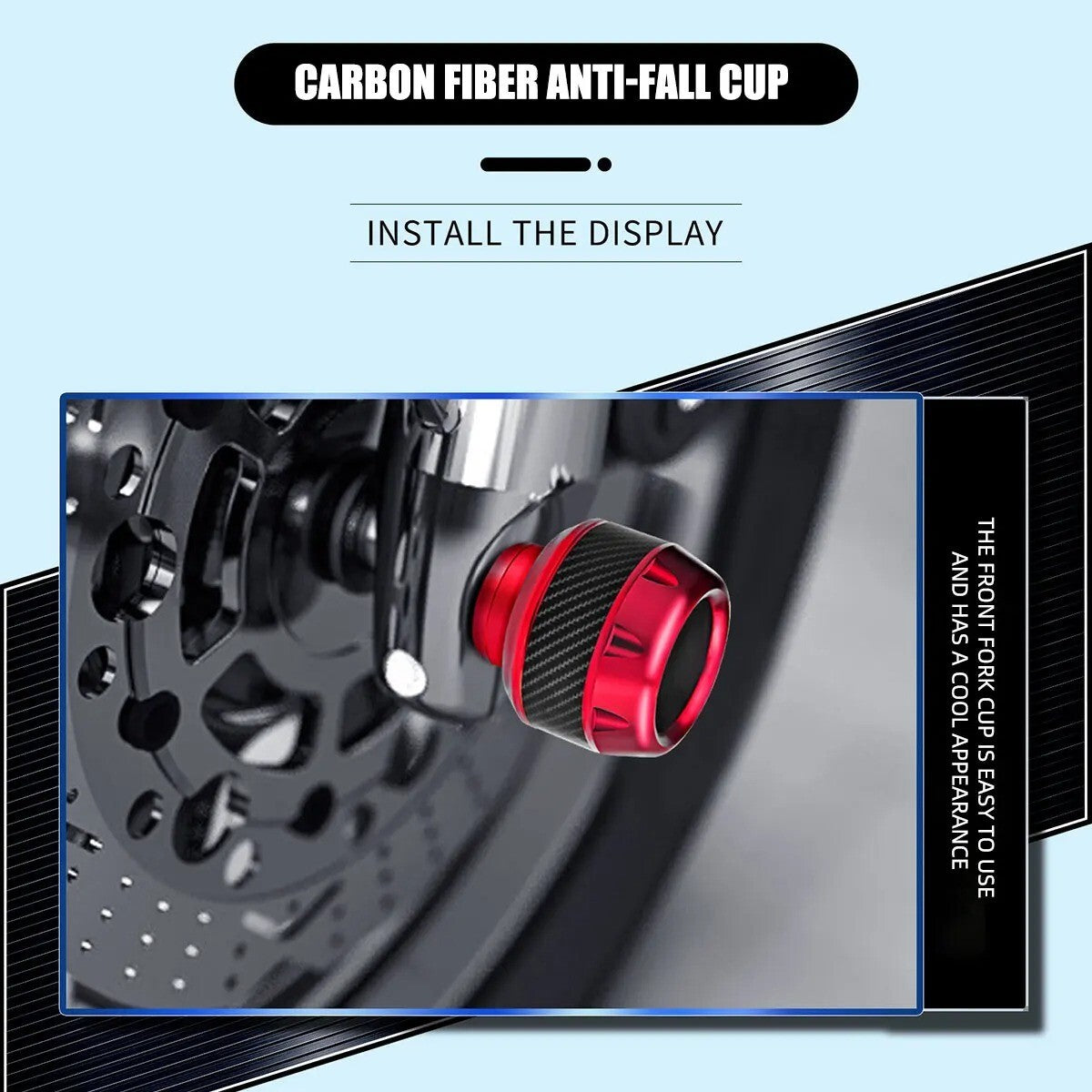 2x Motorcycle Anti-fall Cup Aluminum Alloy Motorcycle Front Fork Covers