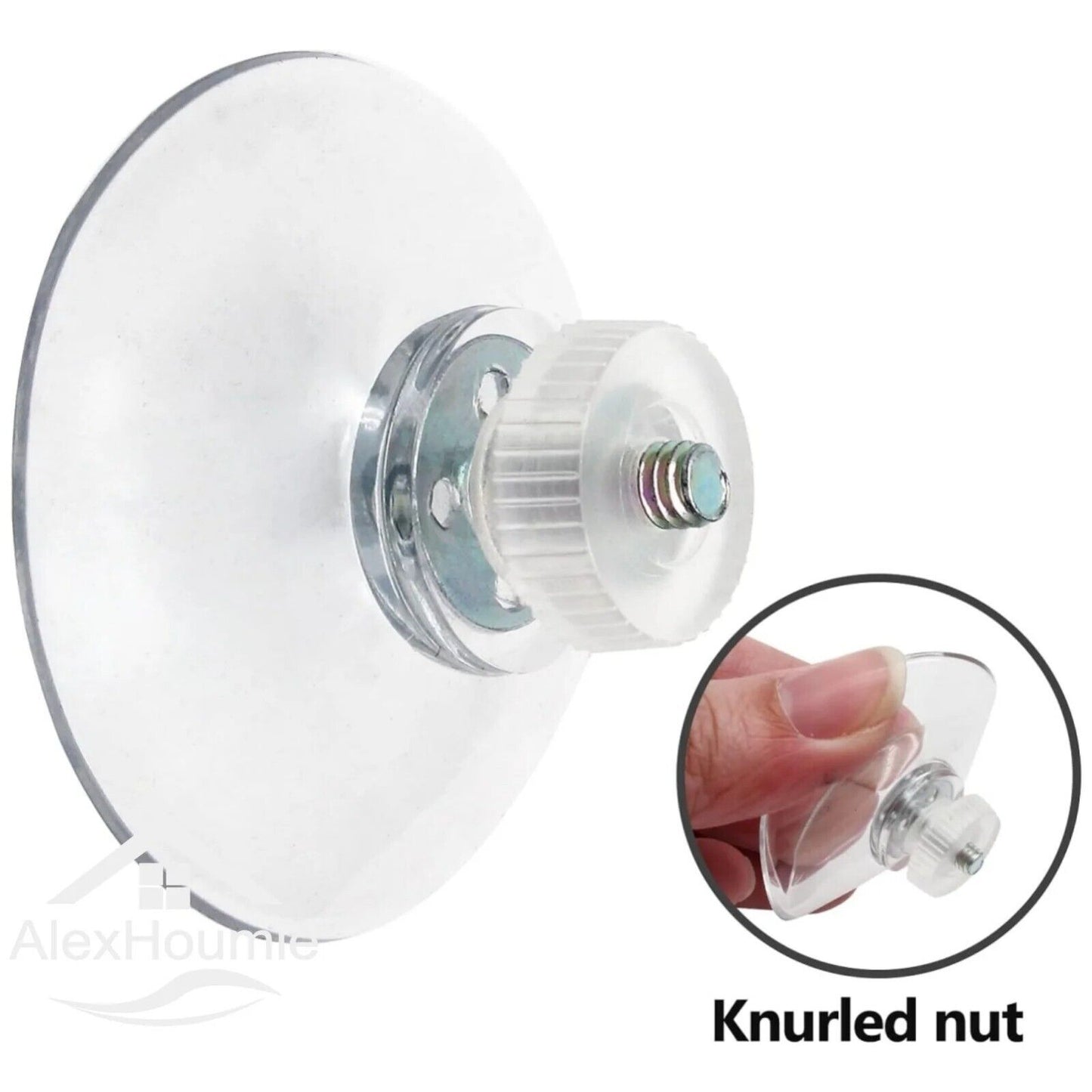 M8 13mm Clear Suction Cups Nut Thumb Screw Pad Suckers for Bathroom Kitchen