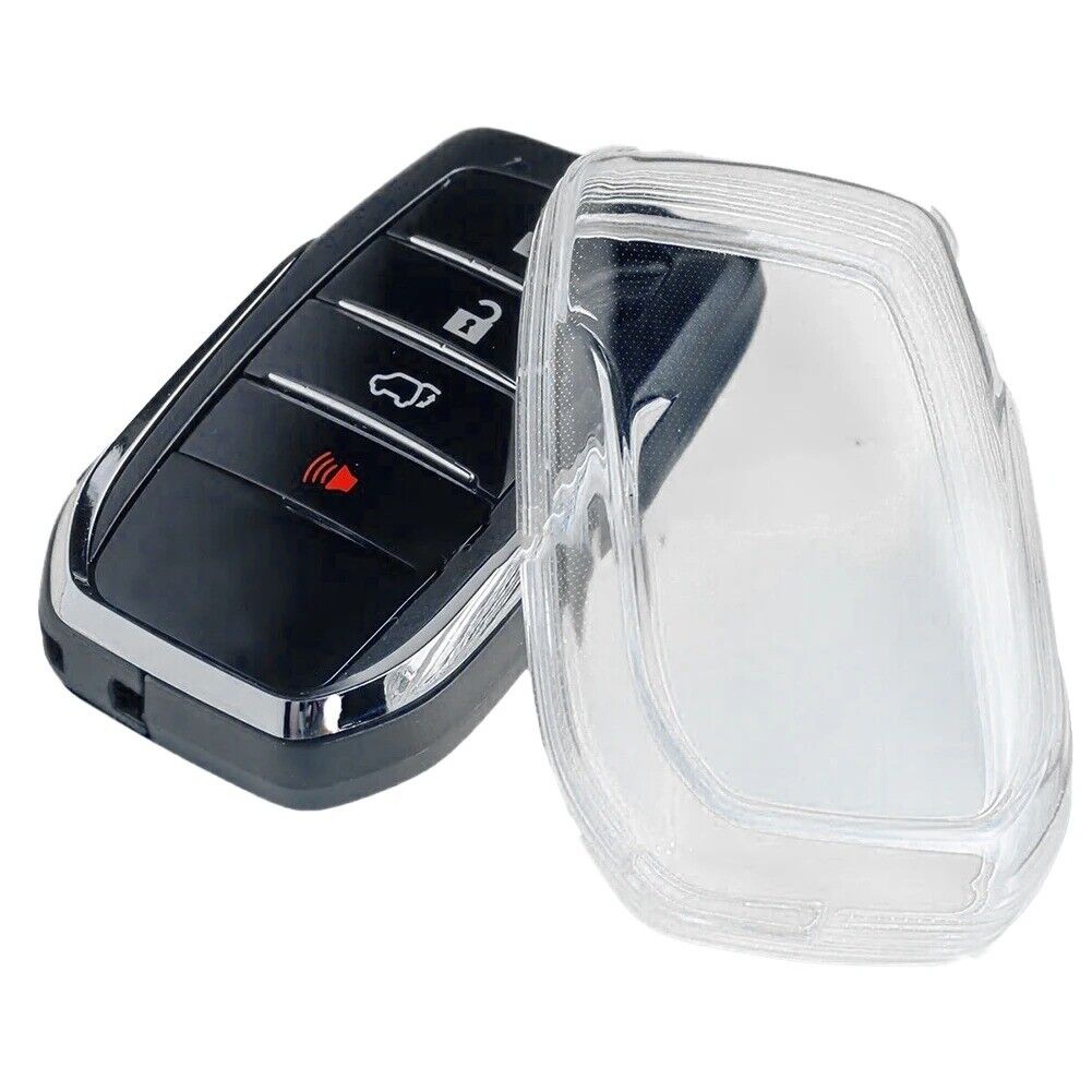 Black Transparent Car Key Fob Case Cover for Toyota Hilux Sienna Venza