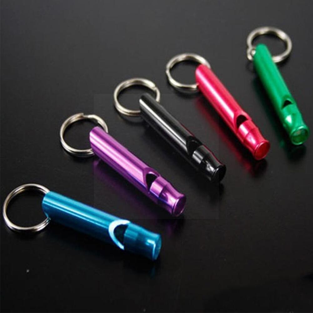 1x Mini Outdoor Whistle Random Colour Metal Safety Camping Hiking Tool
