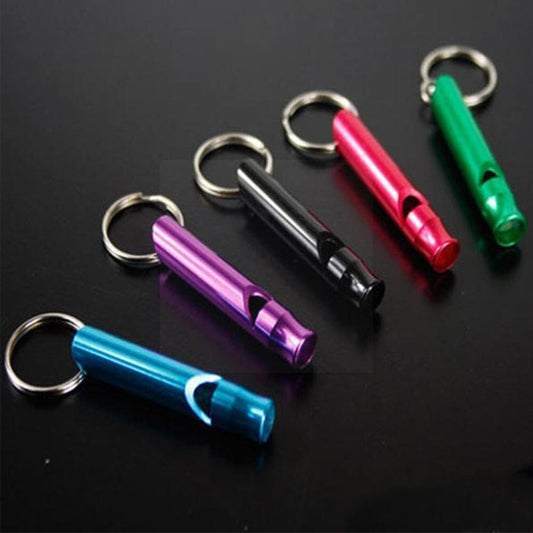 1x Mini Outdoor Whistle Random Colour Metal Safety Camping Hiking Tool