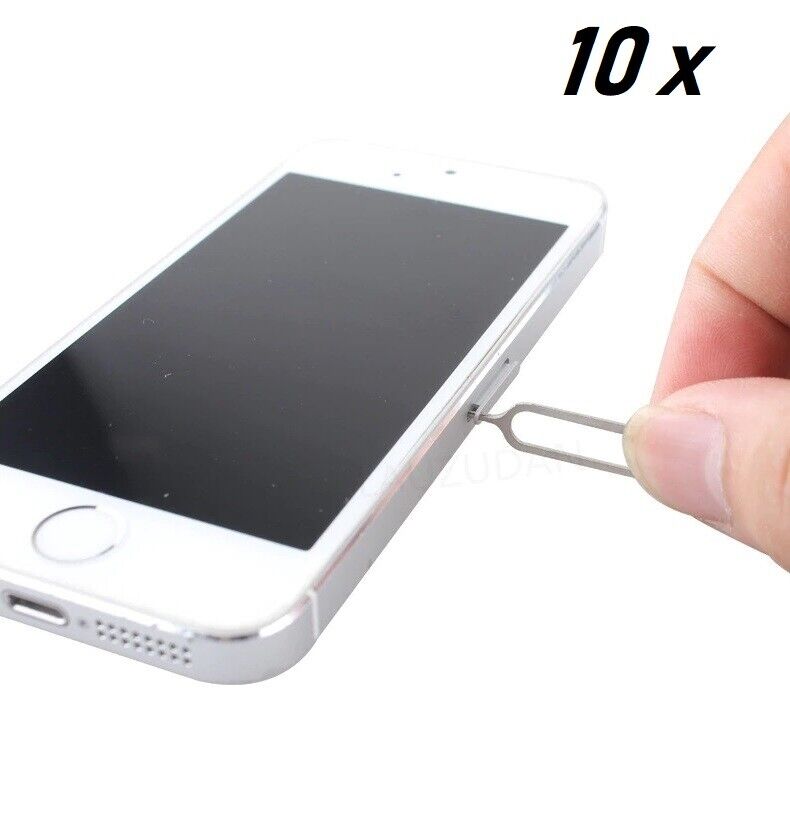 10x Sim Card Opener Tool Tray Eject Pin for Smart Phone Tablet iPhone Samsung