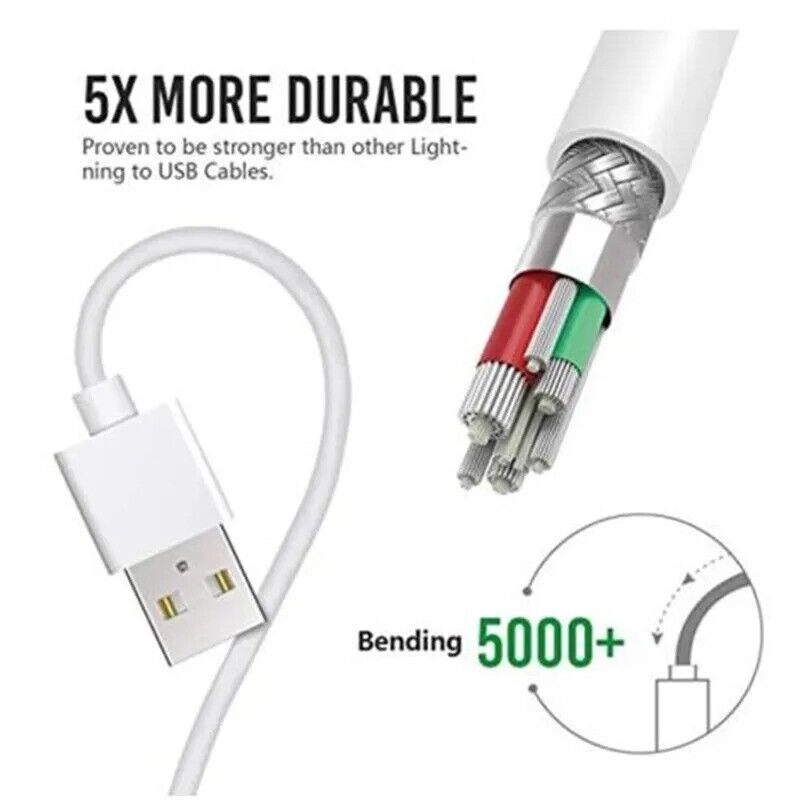 8Pin to USB Fast Charger Cable for Apple iPhone 6 7 8 X 11 12 13 14 Pro Max