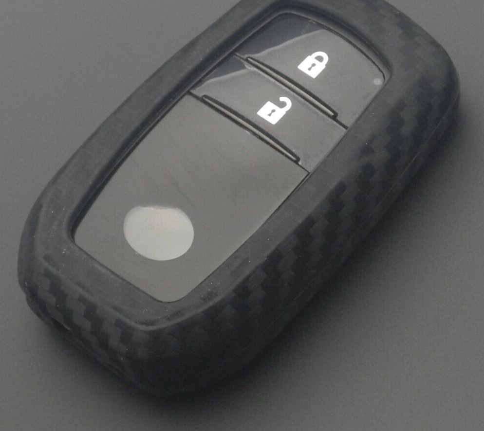 Toyota Hilux Innova Rav4 Fortuner Carbon Remote Key Fob Case Cover 