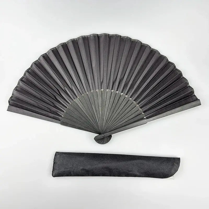 Black Hand Fan Folding Fans Dance Wedding Party Favor Chinese