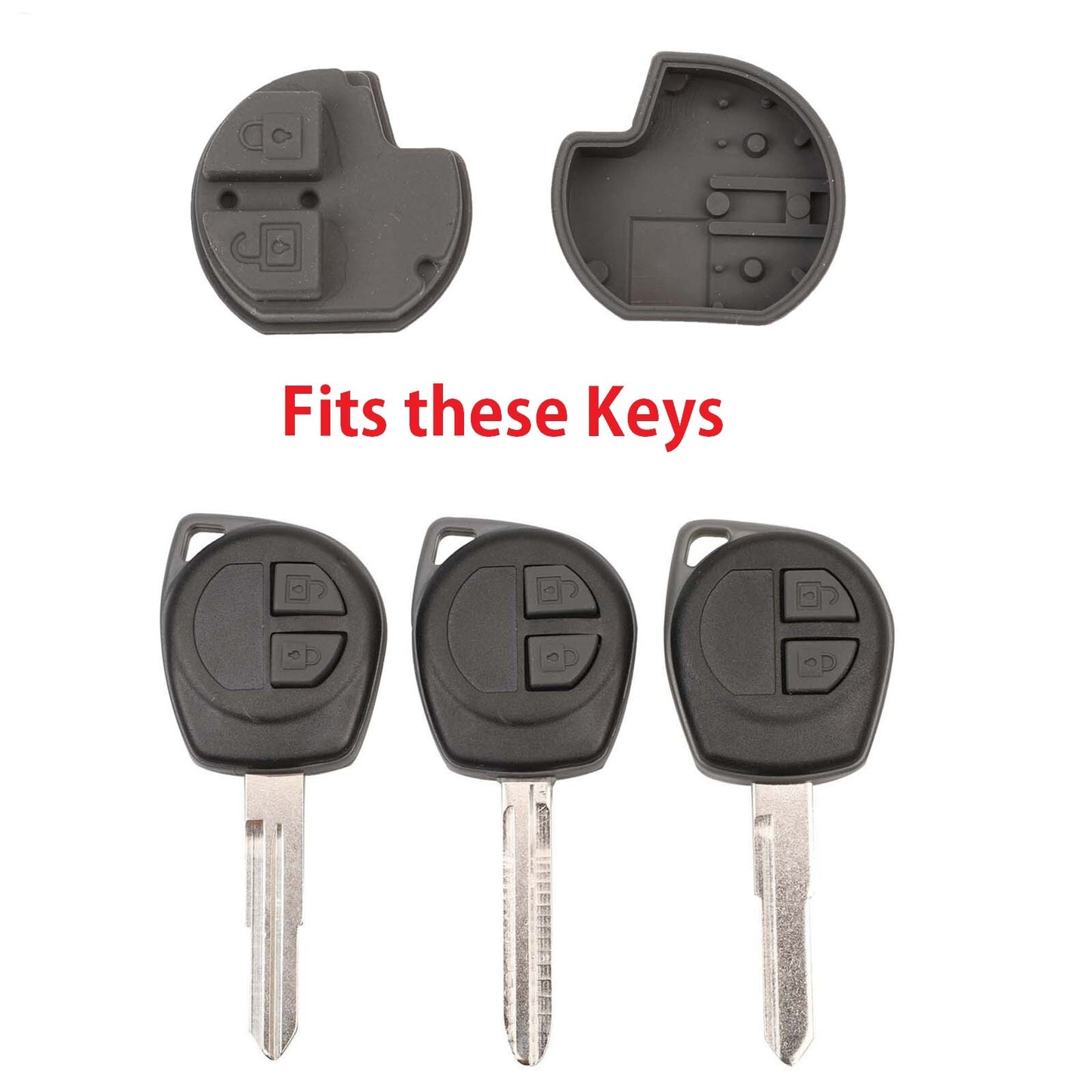 2 Button Key Rubber Pad Repair for Suzuki Swift Alto Grand Vitara Splash SX4