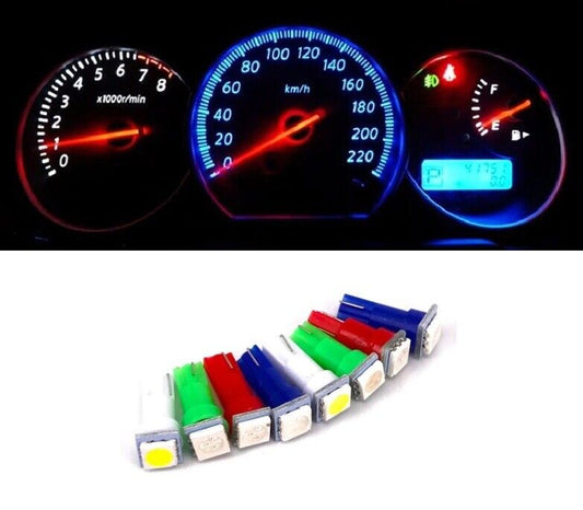 T5 Led Dashboard Light 12V 5050 SMD Gauge Instrument Wedge Bulb