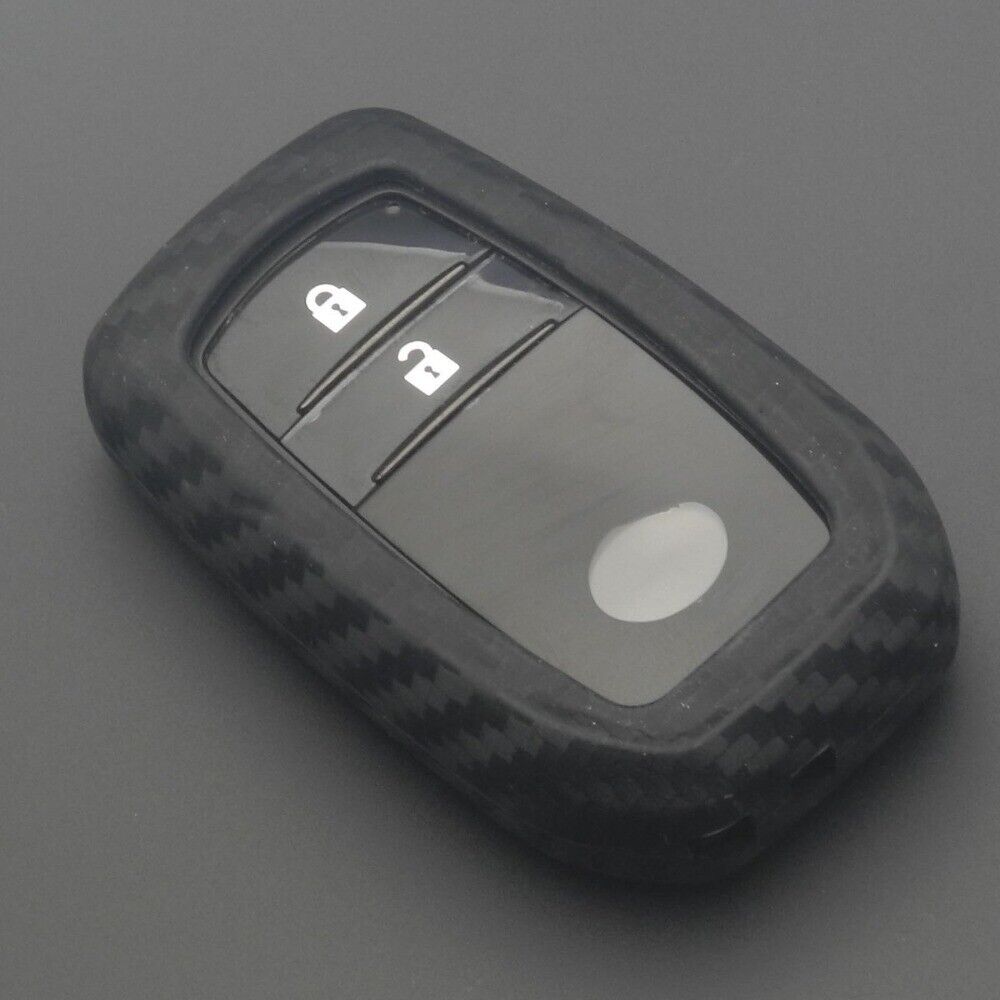 Toyota Hilux Innova Rav4 Fortuner Carbon Remote Key Fob Case Cover 