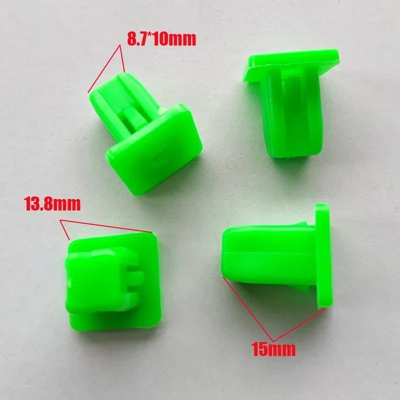 15x Square Car Fasteners Fast Wire Seat Retainer Rivet Engine Cover Fender Clips
