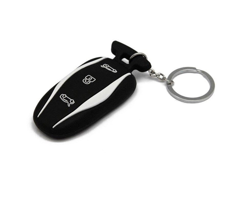 Car Key Case Cover Protector for Tesla Model 3 S Black Silicone