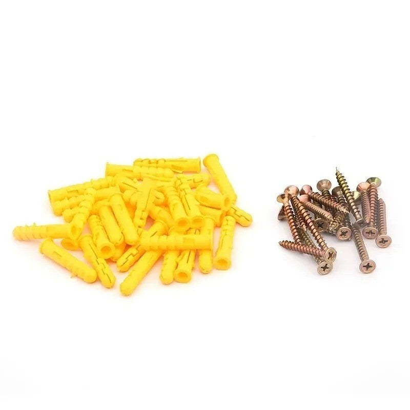 10x Drywall Anchor Screws Assortment Plastic Wall Anchors Philips Flat Head