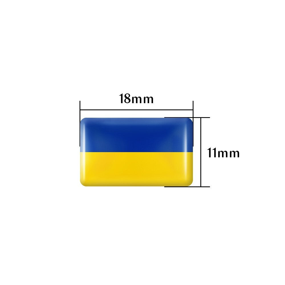 10pcs Epoxy Ukraine Flag Stickers Car Interior Decoration Decal