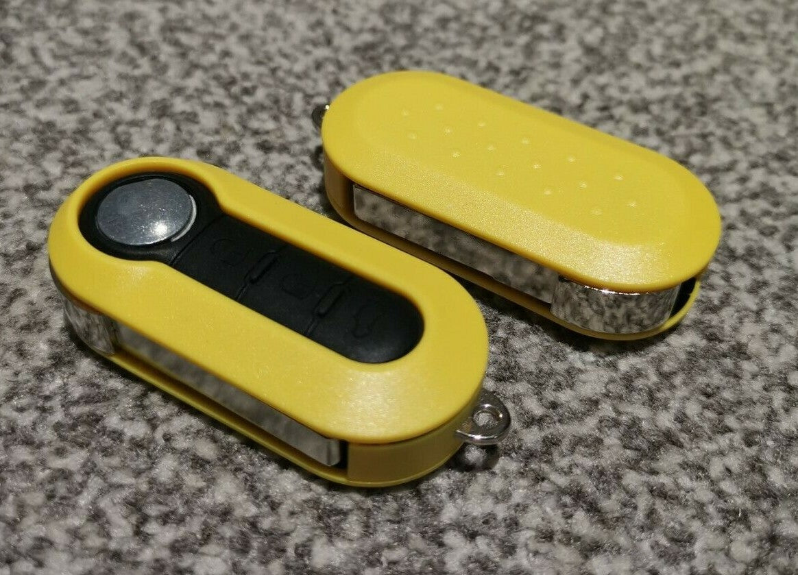 3 Button Remote Shell with Uncut Blade fits Fiat 500 Panda Brava Punto Stilo