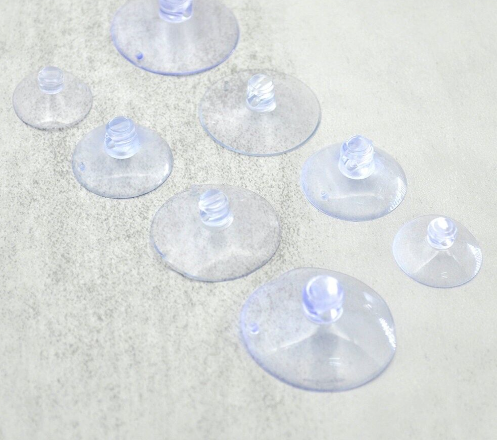 4x Transparent Suction Cups 30mm Powerful for Wall Kitchen Bathroom Glass