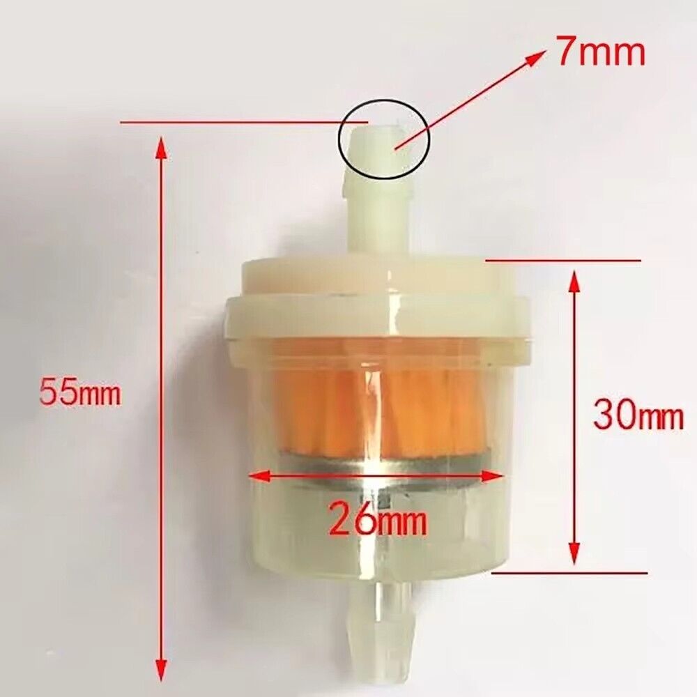 1x Motorcycle Oil Filter Inline Gas Fuel Filter Gasoline Filter Scooter Moped