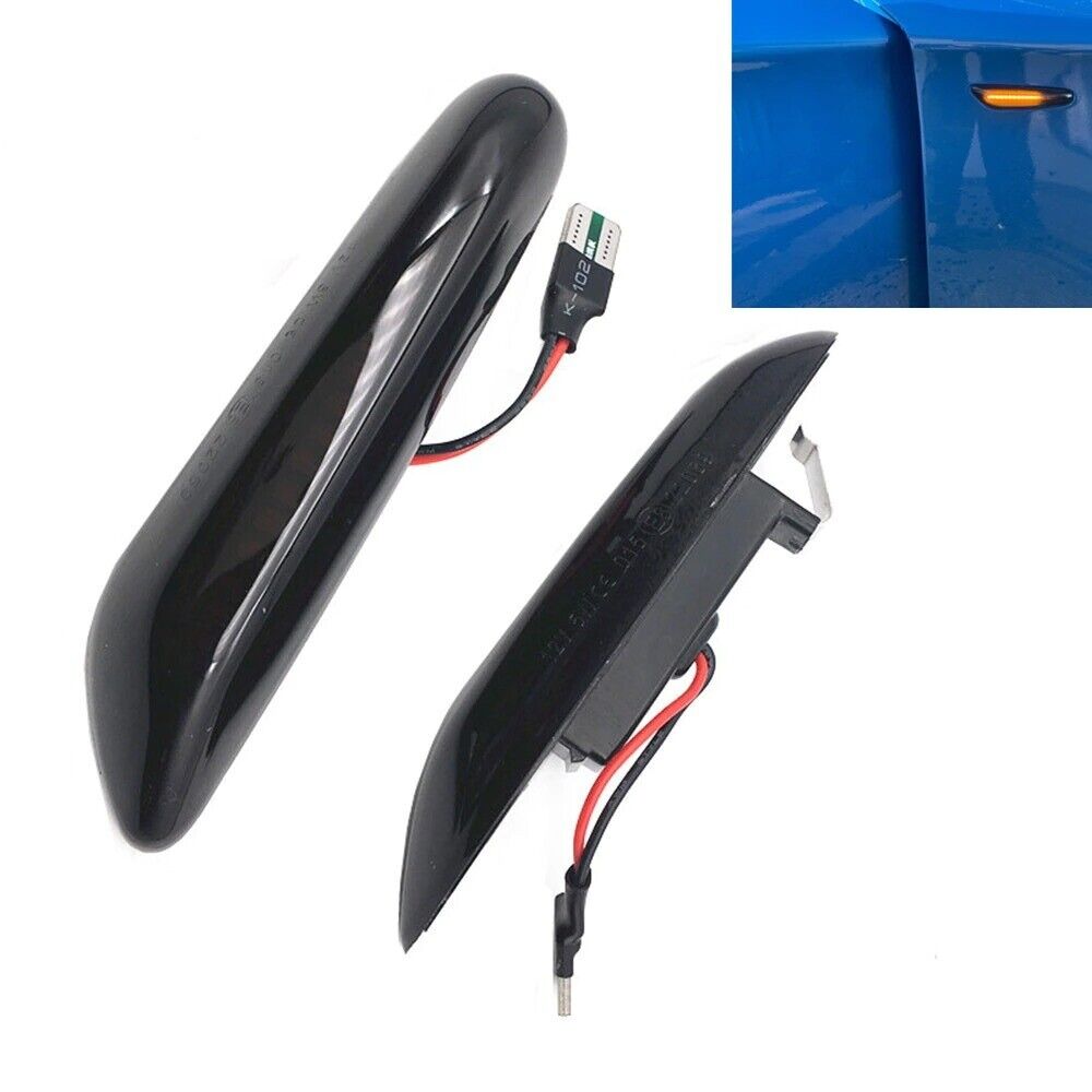 2x Led Dynamic Side Indicators Repeaters Smoked Lens for BMW 1 3 5 X1 X3 Series