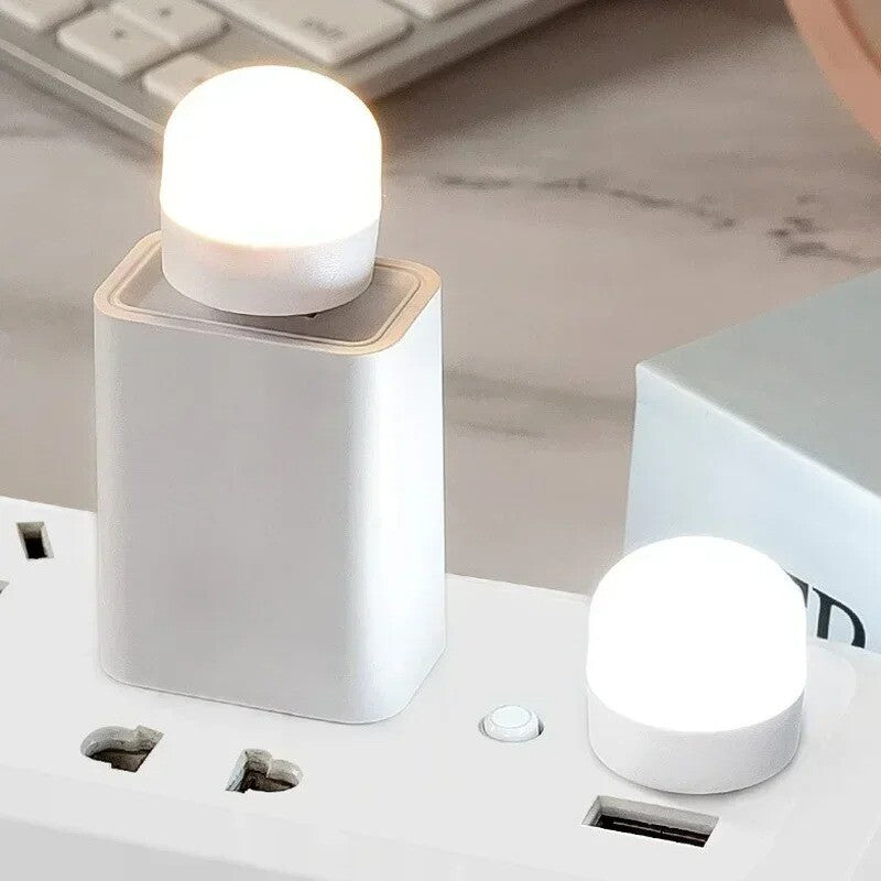 Mini USB Night Lamp Warm White Eye Protection Book Reading Light USB Plug PC