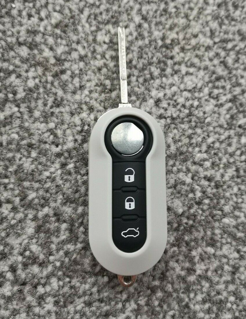 Grey 3 Button Remote Fob Shell Key for Fiat 500 Abarth Panda Brava Punto Stilo