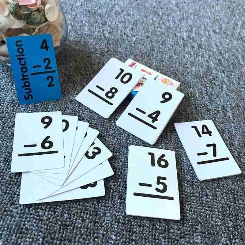 Maths Kids Educational Game Flash Cards Subtraction Learning Arithmetic