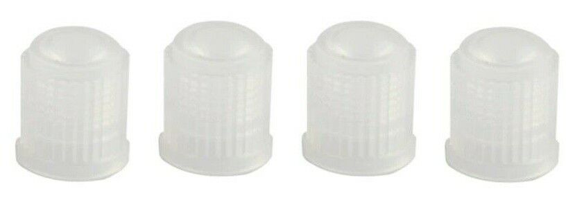 12x Car White Tyre Valve Dust Caps (Car, Van, Motorcycle, Bmx)