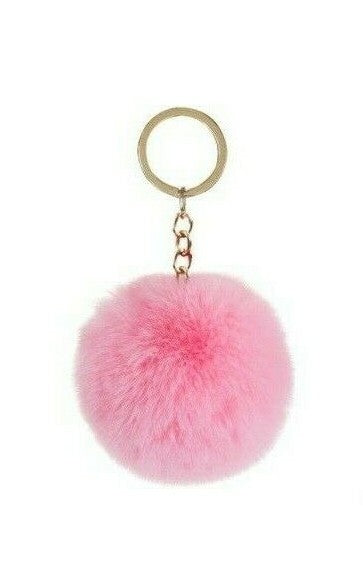Soft Keychain Faux Rabbit Fluffy Fur Pom Handbag Pendant (16 Colours)