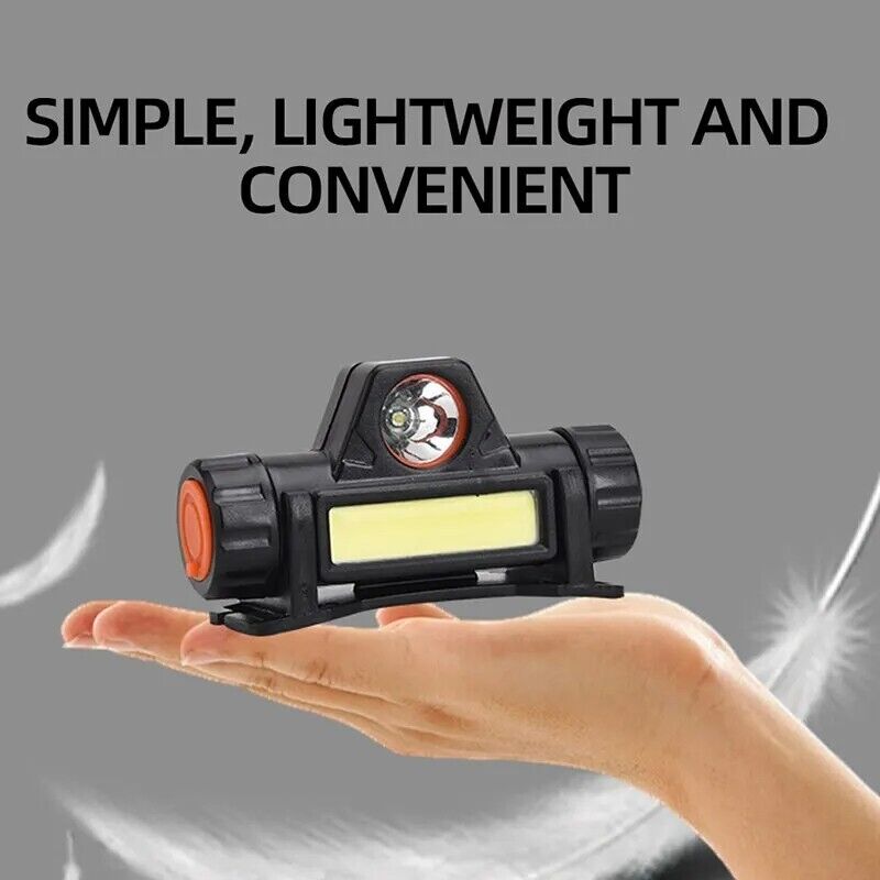 Rechargeable COB LED USB Headlamp Strong Magnetic Powerful Headlight Waterproof