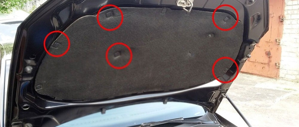 2x Hood Bonnet Insulation Clips VW Polo Tiguan Passat B5 B6 SEAT Leon 2 Skoda