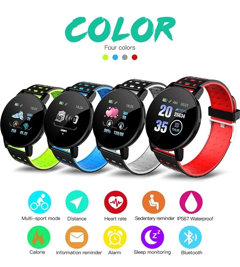 Multi Functional Fitness Smartwatch Android Smart Wristband Bluetooth Bracelet