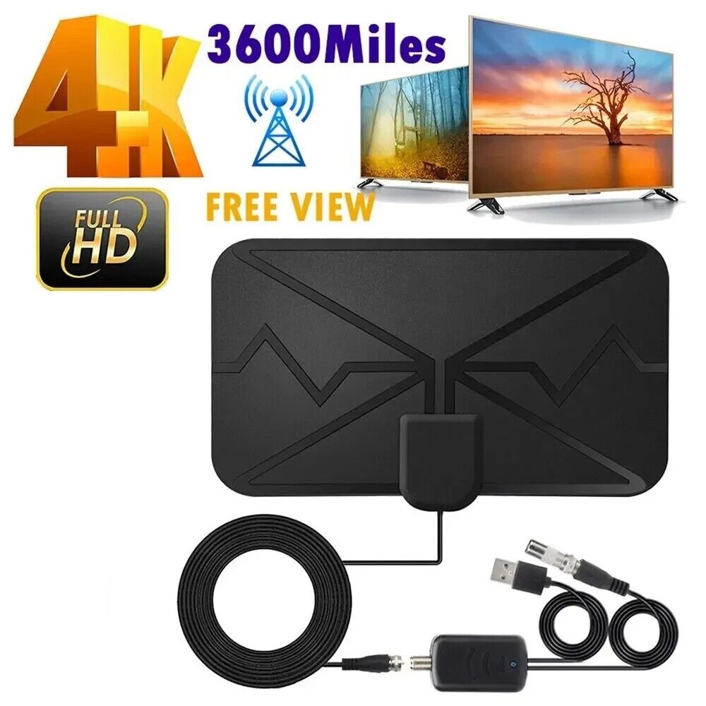 3600 Miles TV Antenna Upgraded Newest HDTV Indoor Digital Amplified TV Antenna