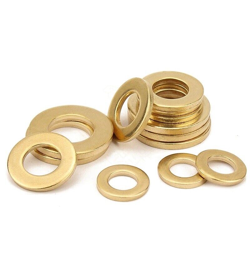 Flat Brass Washers Solid DIN125 M2 M2.5 M3 M4 M5 M6 M8 M12