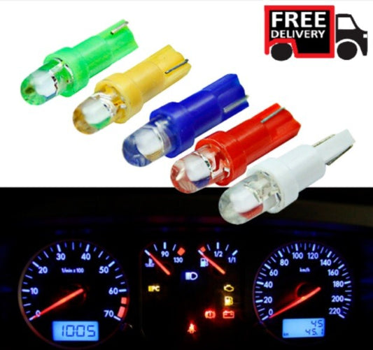 T5 LED 12V GAUGE INSTRUMENT LIGHT DASHBOARD BULBS(WHITE/BLUE/RED/YELLOW/GREEN)