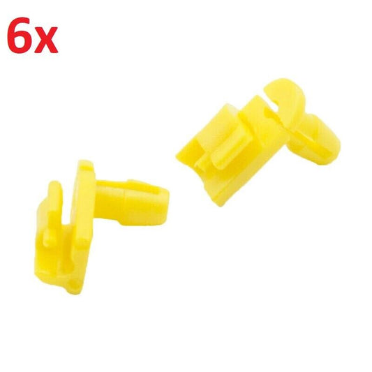 6x Yellow Car Door Plastic Round Head Lock Rod Wire Clip