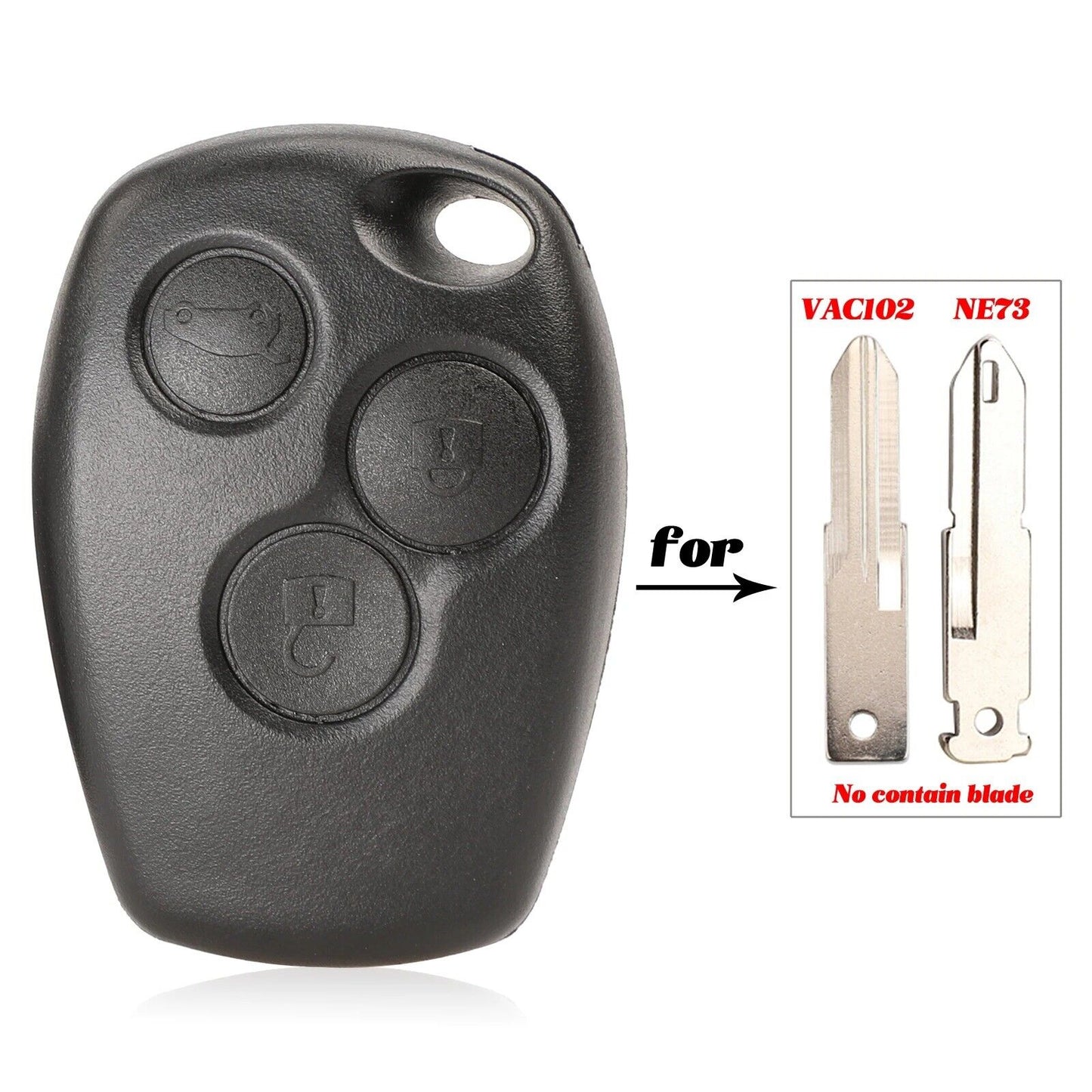 2/3 Button Button Remote Key Shell Case Renault Espace Laguna Duster Logan Dacia