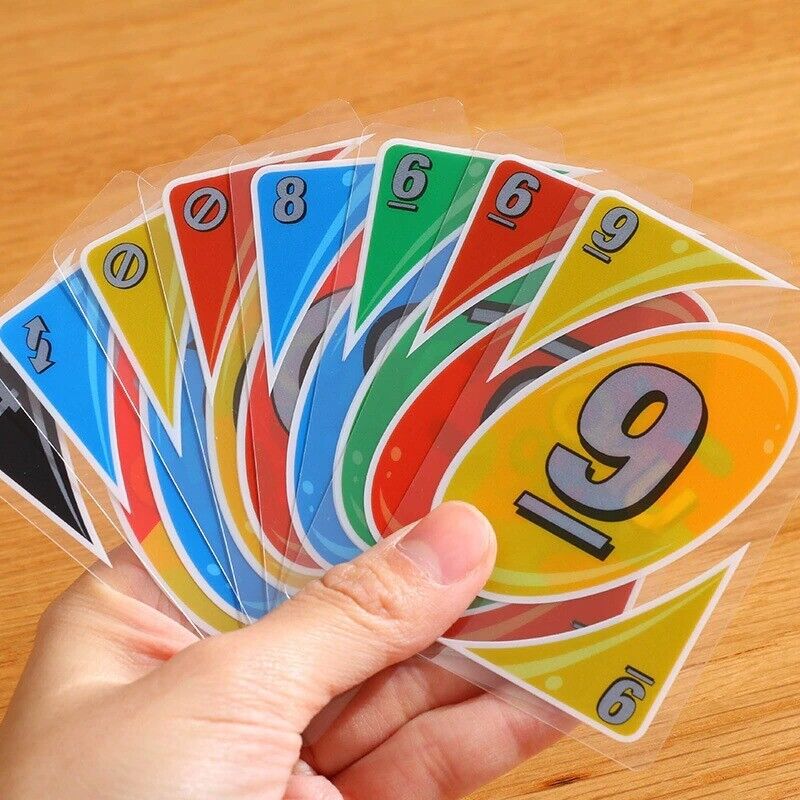 Waterproof Plastic U N O Card Game Family Fun Gift Present 