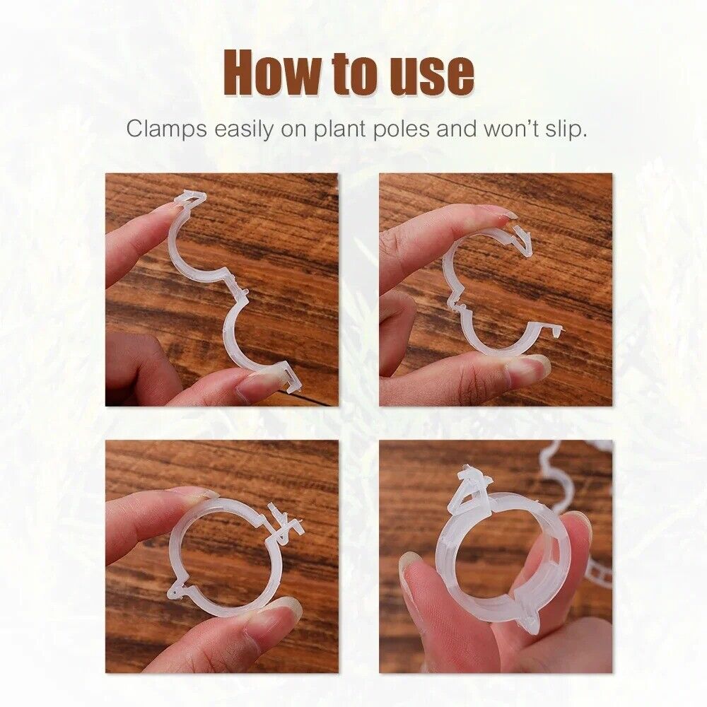 10/20 pcs Plastic Plant Support Clips Reusable Plant Vine Vegetables Fruits Rose